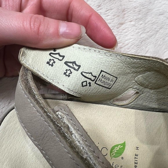 Dynamic Waldläufer Comfort Sandal Women Size 8 US  Gray Taupe Leather Backstrap - Picture 8 of 9